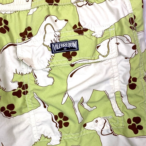 Vilebrequin Swim Trunks green with dogs size XL - Picture 6 of 14